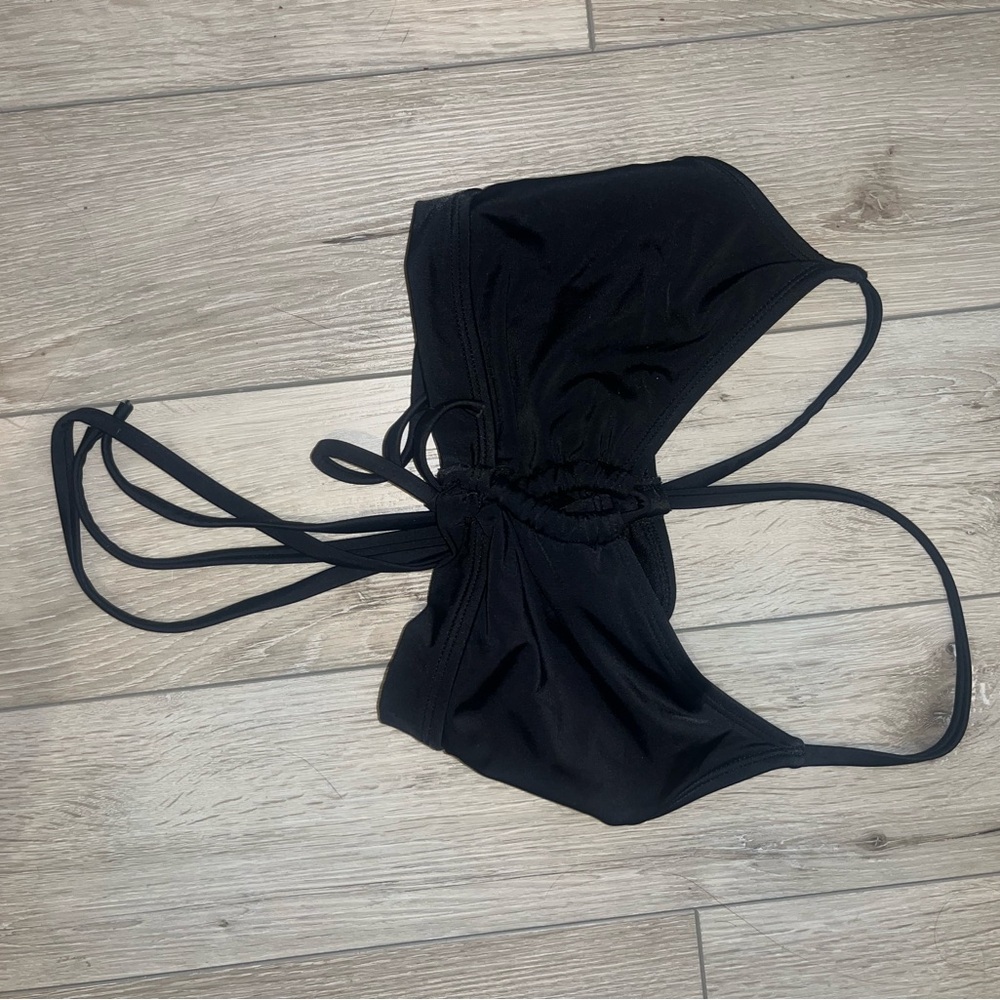 Black Strappy Bikini Top